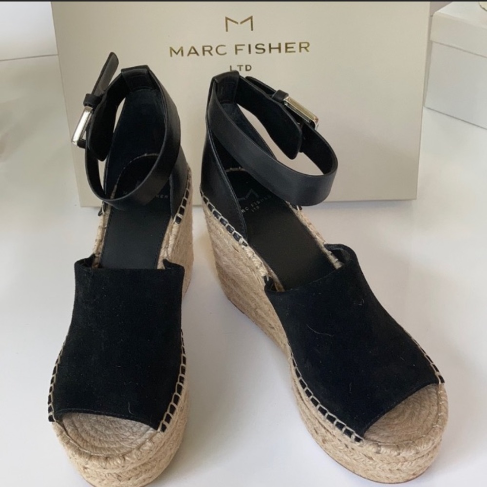 Marc fisher Adalyn Suede Wedges size 8 US